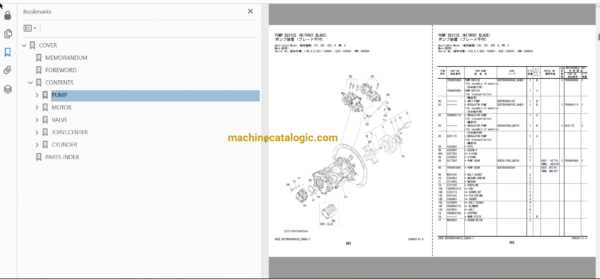 Hitachi ZX135US-6 Hydraulic Excavator Full Parts Catalog Hitachi ZX135US-6 Hydraulic Excavator INDEX: