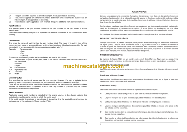 Komatsu PC215-10MO, PC215LC-10MO, PC215HD-10MO Hydraulic Excavator Parts Book (DBCA0001, DBCB0001, DBCC0001 and up)