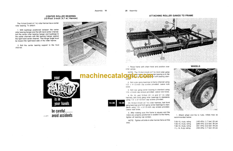 John Deere 950 Series Roller Harrows Operator's Manual (OMA41405)