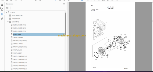 Hitachi ZX85USB-3, ZX85USBLC-3, ZX85USBLCN-3 Hydraulic Excavator Full Parts Catalog