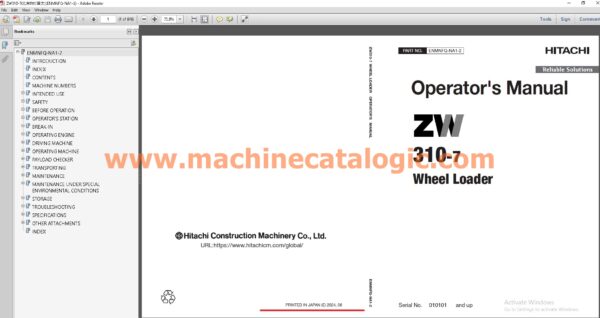 Hitachi Operator's Manual 07.2024