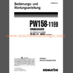 Komatsu PW158-11E0 MOBILBAGGER Bedienungs- und Wartungsanleitung Deutsch