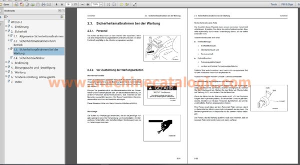 WF550-3 COMPAKTOR LADER Bedienungs- und Wartungsanleitung