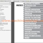 Zaxis 345USLC-7H Hydraulic Excavator Operator's Manual Index