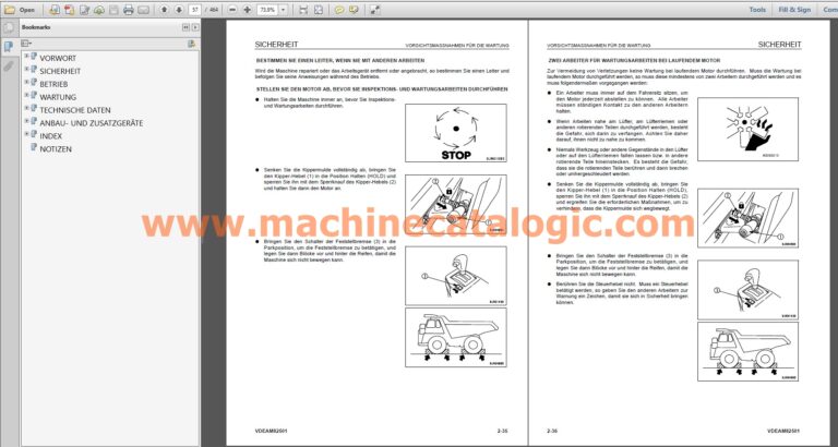 HD465-7, HD605-7 MULDENKIPPER Bedienungs- und Wartungsanleitung