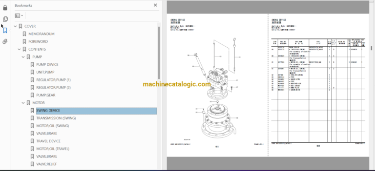 Hitachi ZX130-5G,ZX138MF-5G Hydraulic Excavator Full Parts Catalog