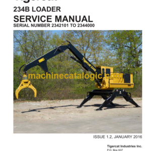 Tigercat 234B Loader Service Manual (2342101 - 2344000)