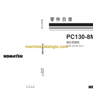 Komatsu PC130-8MO Hydraulic Excavator Parts Book (DJE10001 and up)