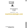 John Deere 38 Forage Harvester Operator's Manual (OME48206)