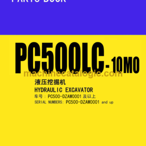 Komatsu PC500LC-10MO Hydraulic Excavator Parts Book (DZAW001 and up)
