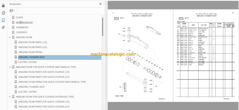 Hitachi ZW90 Wheel Loader Full Parts Catalog
