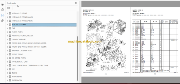 Hitachi ZX135US-7,135USK-7,135USOS-7,135USX-7 Hydraulic Excavator Full Parts Catalog