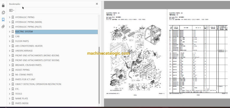 Hitachi ZX135US-7,135USK-7,135USOS-7,135USX-7 Hydraulic Excavator Full Parts Catalog