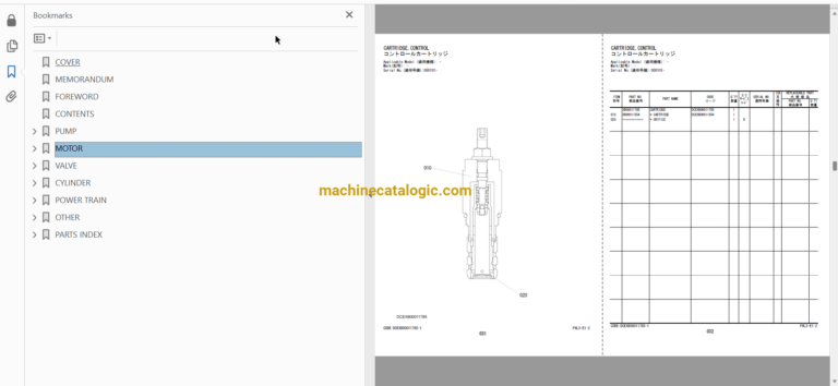 Hitachi ZW95 Wheel Loader Full Parts Catalog