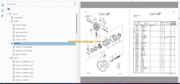 Hitachi ZX300W Wheeled Scrap Handler Full Parts Catalog