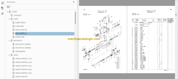 Hitachi ZX210W JD spec. Wheeled Excavator Full Parts Catalog