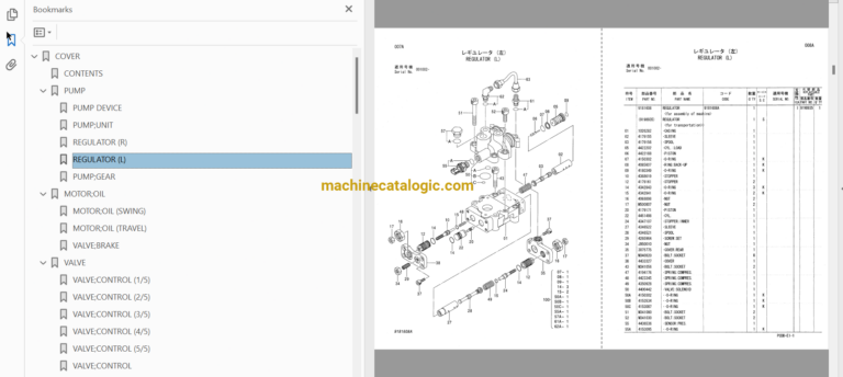 Hitachi ZX210W JD spec. Wheeled Excavator Full Parts Catalog