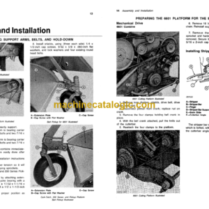 John Deere 88-, 110- and 132-Inch Three-Roller Belt Pickups and Pickup Platforms Operator’s Manual (OMH102834)
