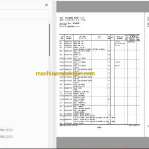 Hitachi ZX470-5B Series Hydraulic Excavator ISUZU(6UZ1-XZSA01) Engine Parts Catalog