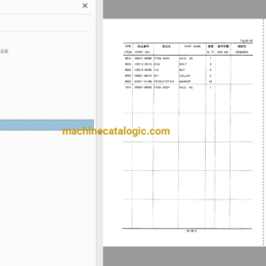 Hitachi LX50-7 Wheel Loader Parts Catalog