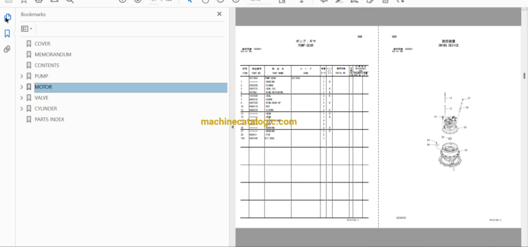 Hitachi ZX330-3,ZX330LC-3,ZX350LC-3,ZX350LCN-3,ZX350H-3,ZX350LCH-3,ZX350K-3,ZX350LCK-3 Hydraulic Excavator Full Parts Catalog