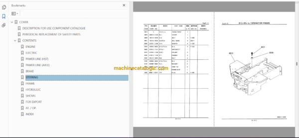 Hitachi LX50-7 Wheel Loader Parts Catalog