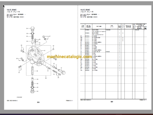 Hitachi SR2000G-6 Track Mounted Soil Recycler Full Parts Catalog