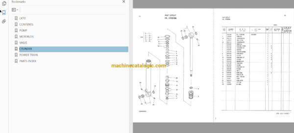 Hitachi LX70 Wheel Loader Full Parts Catalog