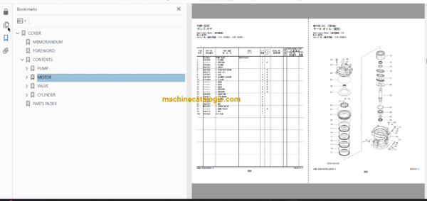 Hitachi ZX110MF,ZX138MF Forest Machine Full Parts Catalog