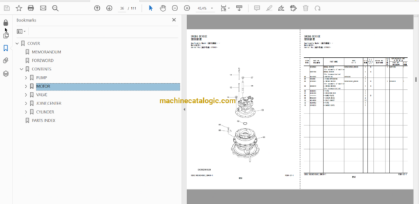 Hitachi ZX330-5A,ZX330LC-5A,ZX350H-5A,ZX350LCH-5A,ZX350K-5A,ZX350LCK-5A Hydraulic Excavator Full Parts and Engine Parts Catalog