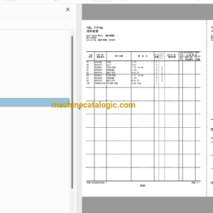 Hitachi ZX160LC-5A ,ZX170LC-5A Hydraulic Excavator Full Parts Catalog