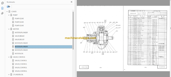 Hitachi UH04-3 Hydraulic Excavator Full Parts Catalog