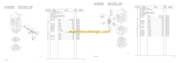 Komatsu PC130-8MO Hydraulic Excavator Parts Book (DJE10001 and up)