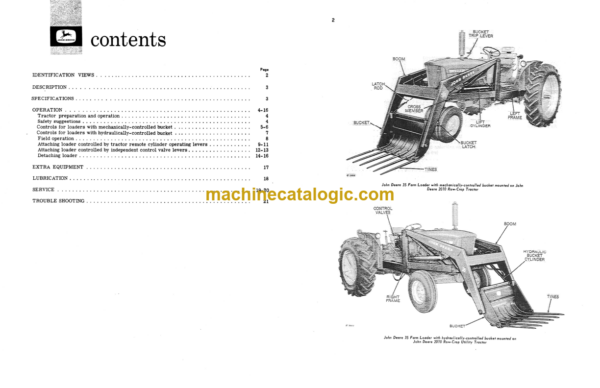 John Deere 35 Series 1 Farm Loader Operator's Manual (OMC13525)