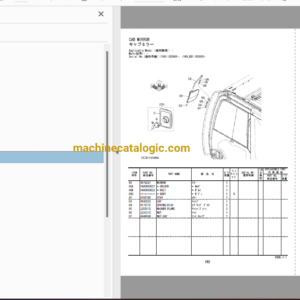 Hitachi ZX160LC-5B Hydraulic Excavator Full Parts and Engine Parts Catalog