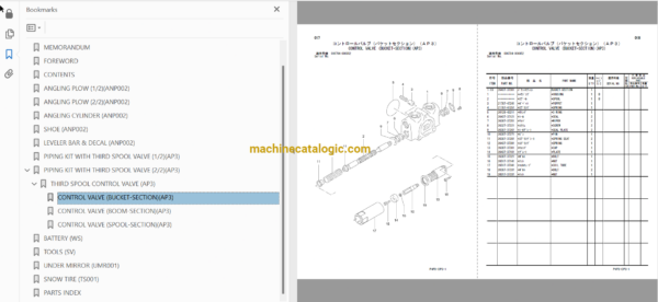 Hitachi LX70-7 Wheel Loader Full Parts Catalog