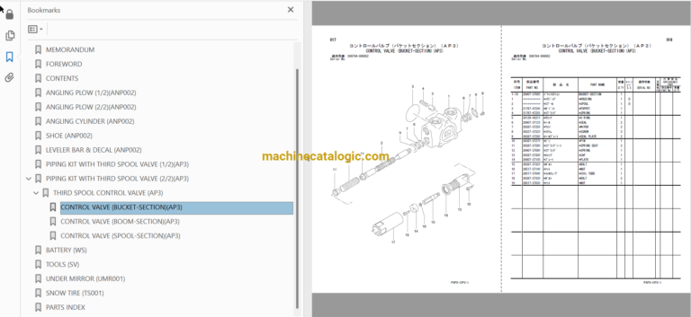 Hitachi LX70-7 Wheel Loader Full Parts Catalog