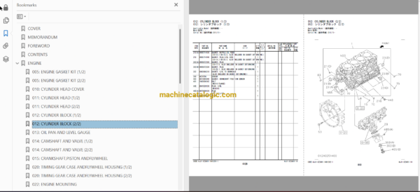 Hitachi ZX160LC-5B Hydraulic Excavator Full Parts and Engine Parts Catalog Hitachi ZX160LC-5B Hydraulic Excavator INDEX: