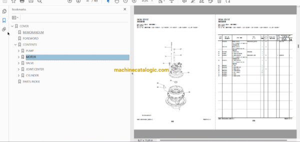 Hitachi ZX330-5G,ZX330LC-5G,ZX350H-5G,ZX350LCH-5G Hydraulic Excavator Full Parts Catalog