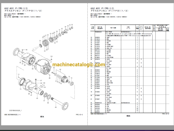 Hitachi ZW120-G Wheel Loader Full Parts and Engine Parts Catalog