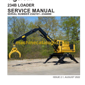 Tigercat 234B Loader Service Manual (2342101–2344500)