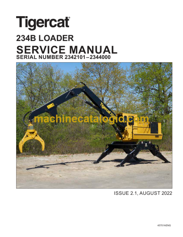 Tigercat 234B Loader Service Manual (2342101–2344500)