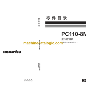 Komatsu PC110-8MO Hydraulic Excavator Parts Book (DJD10001 and up)