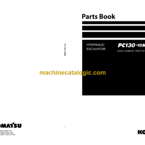 Komatsu PC130-10MO Hydraulic Excavator Parts Book (DBCEY001 and up)