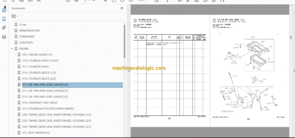 Hitachi ZX160LC-5G Hydraulic Excavator Full Parts and Engine Parts Catalog