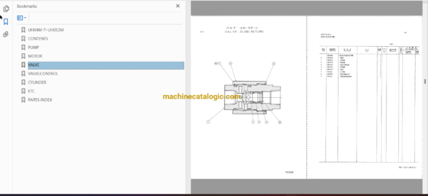 Hitachi UH04M-7 Hydraulic Excavator Full Parts Catalog