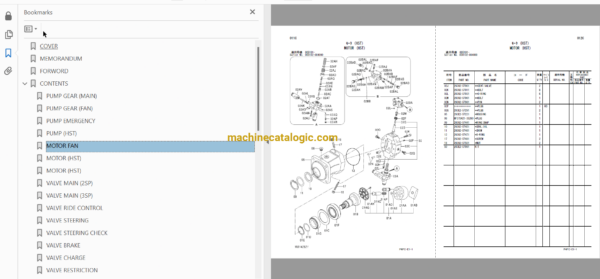 Hitachi ZW140 Wheel Loader Full Parts Catalog