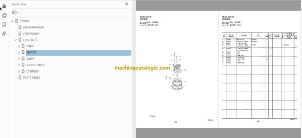 Hitachi ZX330-5G,ZX330LC-5G,ZX350H-5G,ZX350LCH-5G,ZX350K-5G,ZX350LCK-5G Hydraulic Excavator Full Parts Catalog