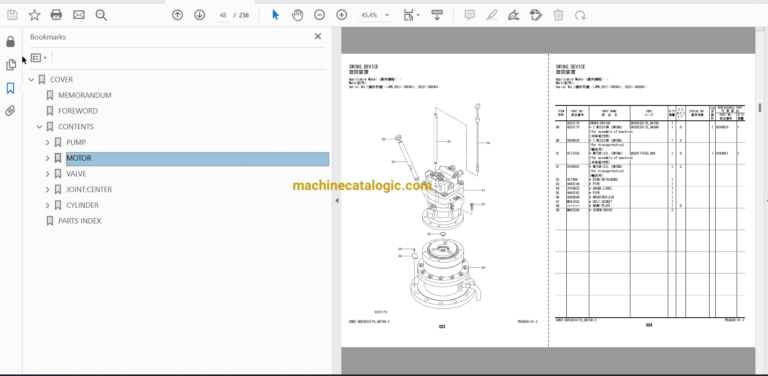 Hitachi ZX120-6, ZX130-6, ZX130K-6, ZX130LCN-6 Hydraulic Excavator Full Parts Catalog