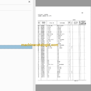 Hitachi LX80-2 Wheel Loader Full Parts Catalog